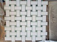 Badezimmer-Marmor-Mosaik-Fliesen-Chevron-Muster SGS-Standard Carraras weißer