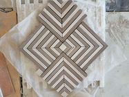 Badezimmer-Marmor-Mosaik-Fliesen-Chevron-Muster SGS-Standard Carraras weißer