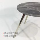 Wohnzimmer-runde speisende Tischplatten Marmorsteincountertops mit Metallfuß