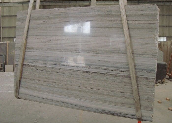 Weiße hölzerne Ader graue Marmorsteinstärke-große Platte countertops-2cm