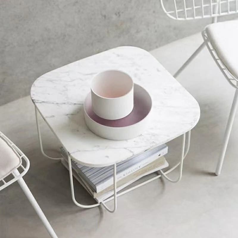 Einfache Marmorsteincountertops-rundes Quadrat, das Tischplatten für Gastfreundschafts-Möbel speist