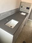 Graue Quarz-Küche Countertops, künstliche feste Oberflächenquarz Countertops