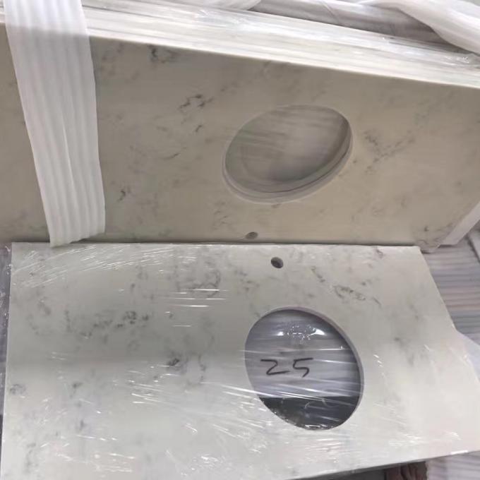 Weißer Großhandelsquarz-Stein-Platten-Quarz Kristallcountertop