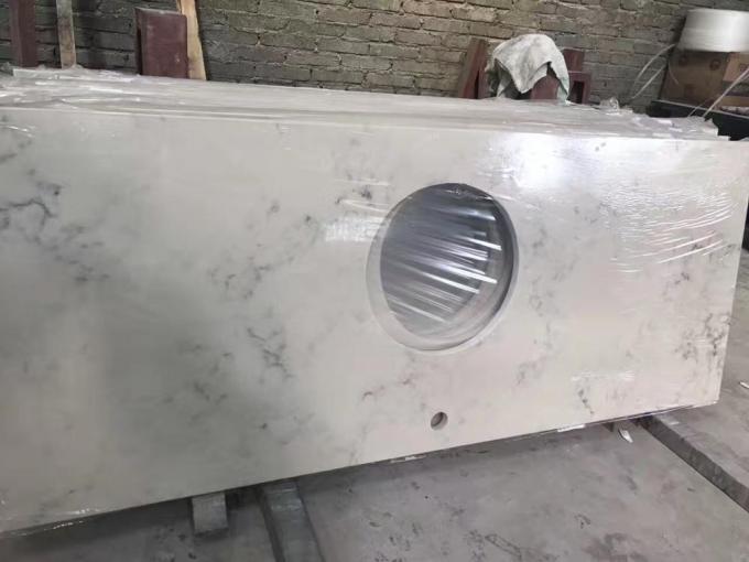 Weißer Großhandelsquarz-Stein-Platten-Quarz Kristallcountertop