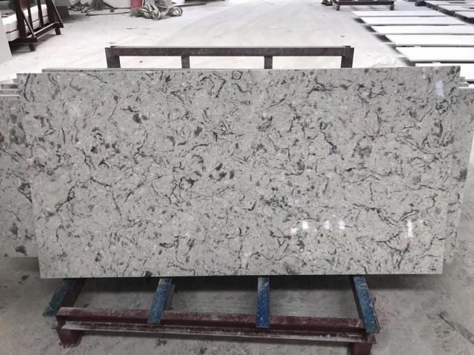 Weißer Großhandelsquarz-Stein-Platten-Quarz Kristallcountertop