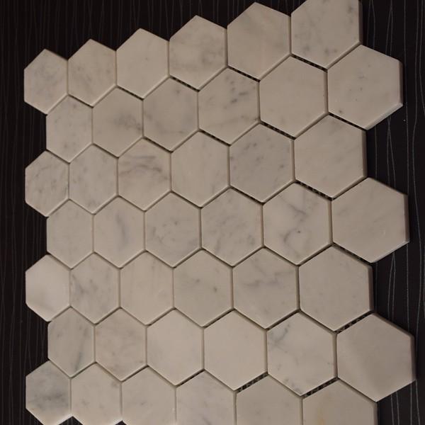  weißer Marmor, Hexagon mosic